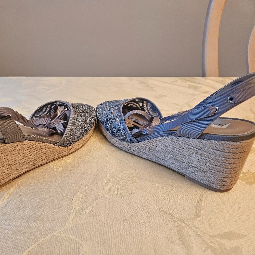 NWOT Parpell Studio Pewter/Silver Lace Espadrille - Picture 8 of 11